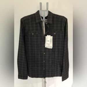 Projek Raw Men’s Dress Shirt Gray and Black Size Large New with Tags